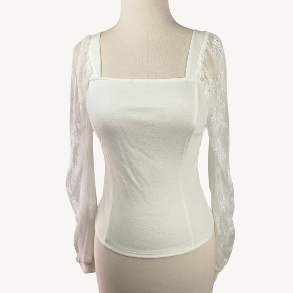 Lucy Paris Lace Long-Sleeve Top